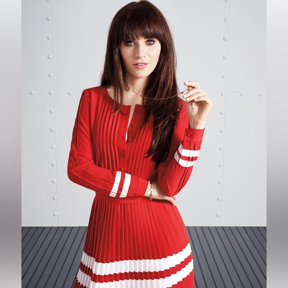 Tommy Hilfiger Zooey Deschanels Zelda red dress size 6 - Picture 7 of 7